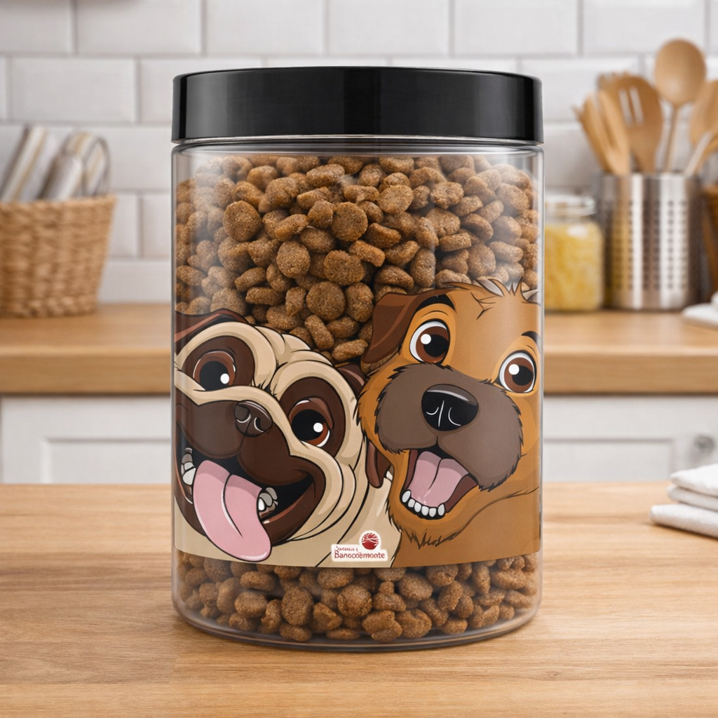 Pote PET Transparente Mix Dog