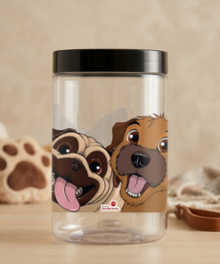 Pote PET Transparente Mix Dog