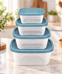 Conjunto de Potes Plástico Cozinha Viena 4 Peças Jaguar