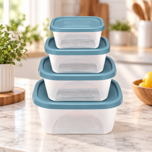 Conjunto de Potes Plástico Cozinha Viena 4 Peças Jaguar
