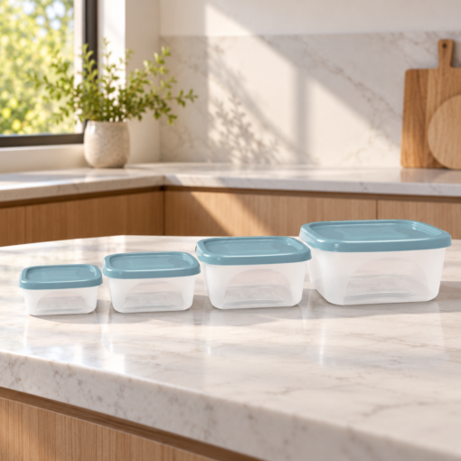 Conjunto de Potes Plástico Cozinha Viena 4 Peças Jaguar