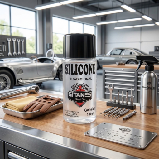 Silicone Líquido Automotivo Brilho e Proteção 100ml Gitanes