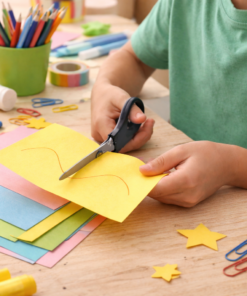 Tesoura Escolar Emborrachada Leo&Leo