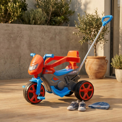 Andador Infantil Moto Rider Azul Vermelho Usual Brinquedos