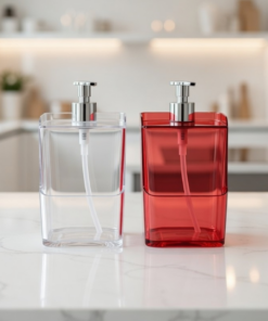 Dispenser Translucido para Detergente e Esponja Slim 500ml