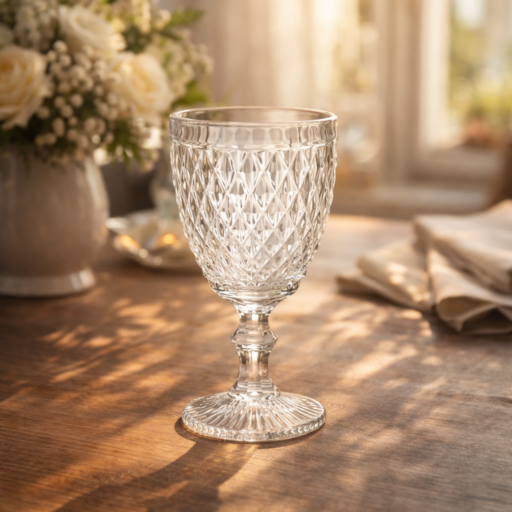 Conjunto de Taças em Vidro 6 peças Bico de Abacaxi 300ml