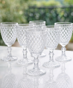 Conjunto de Taças em Vidro 6 peças Bico de Abacaxi 300ml
