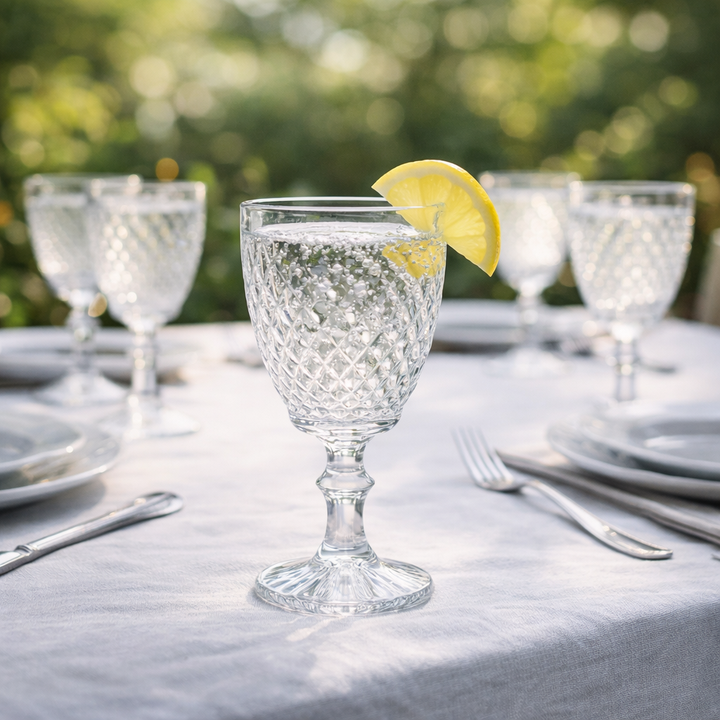 Conjunto de Taças em Vidro 6 peças Bico de Abacaxi 300ml