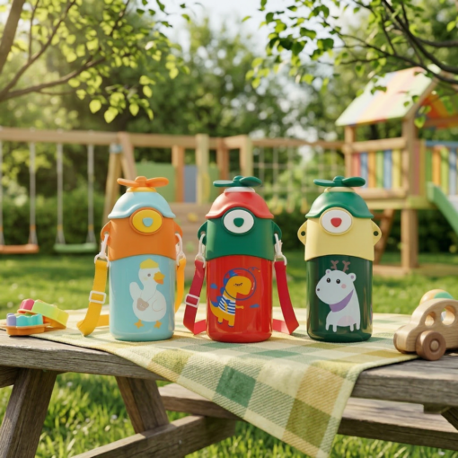 Garrafa Térmica Infantil com Alça BPA Free Premium