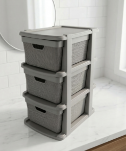 gaveteiro plástico organizador juta