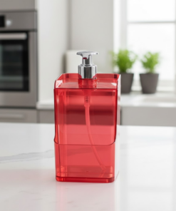 Dispenser Translucido para Detergente e Esponja Slim 500ml