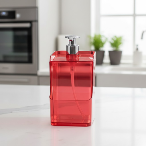 Dispenser Translucido para Detergente e Esponja Slim 500ml UZ