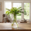 Vaso de Vidro Decorativo Transparente para Flores