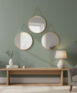 Espelho Redondo Decorativo para Parede 22cm 3 Peças