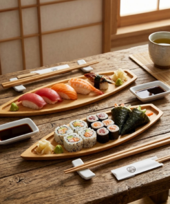 Conjunto para Sushi Bambu 8 Peças Nagasaki