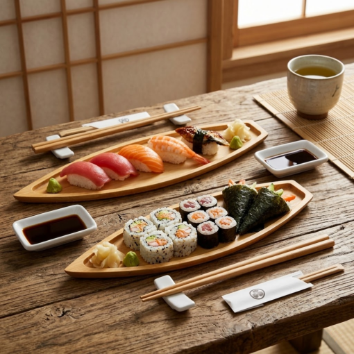 Conjunto para Sushi Bambu 8 Peças Nagasaki Lyor