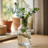 Vaso de Vidro Decorativo Transparente para Flores
