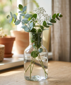 Vaso de Vidro Decorativo Transparente para Flores