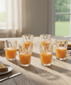 Jogo com 6 copos de Vidro Stella 400ml