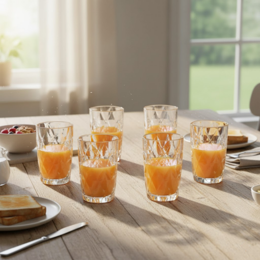 Jogo com 6 copos de Vidro Stella 400ml Vista Home