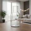 Vaso de Vidro Decorativo Transparente para Flores