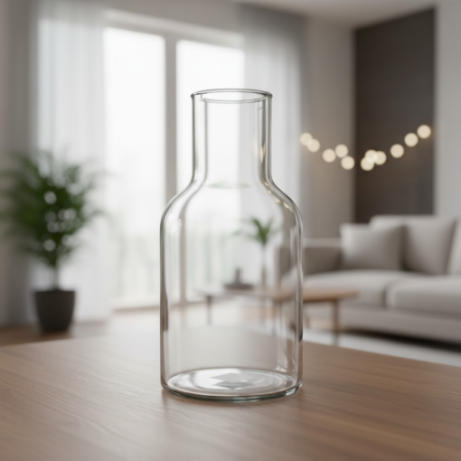 Vaso de Vidro Decorativo Transparente para Flores