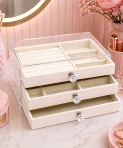 Porta Joias Organizador com Gavetas e Divisórias