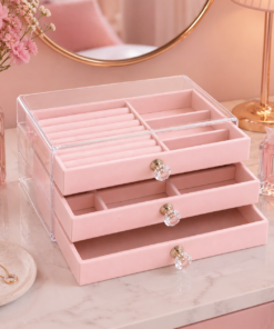 Porta Joias Organizador com Gavetas e Divisórias