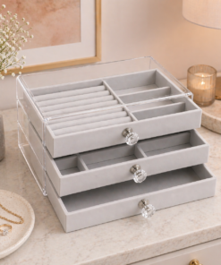 Porta Joias Organizador com Gavetas e Divisórias