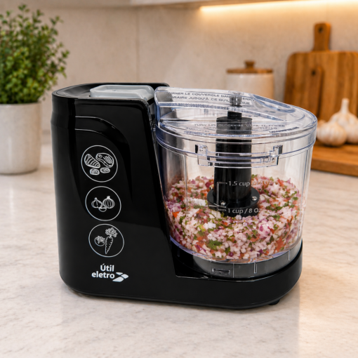 Mini Processador Elétrico 110v 350ml para Cozinha