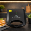 Grill e Sanduicheira Elétrica Preta 220V Util