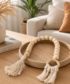 Colar Decorativo de Madeira 70cm para Mesa e Ambientes