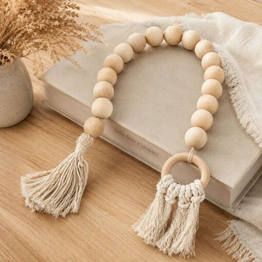 Colar Decorativo de Madeira 70cm para Mesa e Ambientes