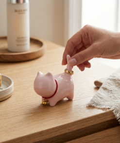 estatueta de gato decorativa MK Estrela