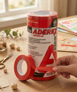 fita adesiva vermelha 12mm Adere