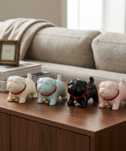 estatueta de cachorro decoração MK Estrela