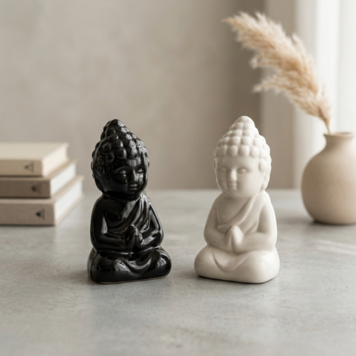 Estatueta Minimalista Branca 4,8x9,3 cm MK Estrela