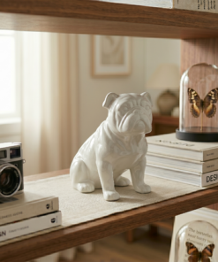 estatueta de cachorro cerâmica MK Estrela