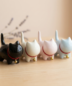 estatueta de gato decorativa MK Estrela