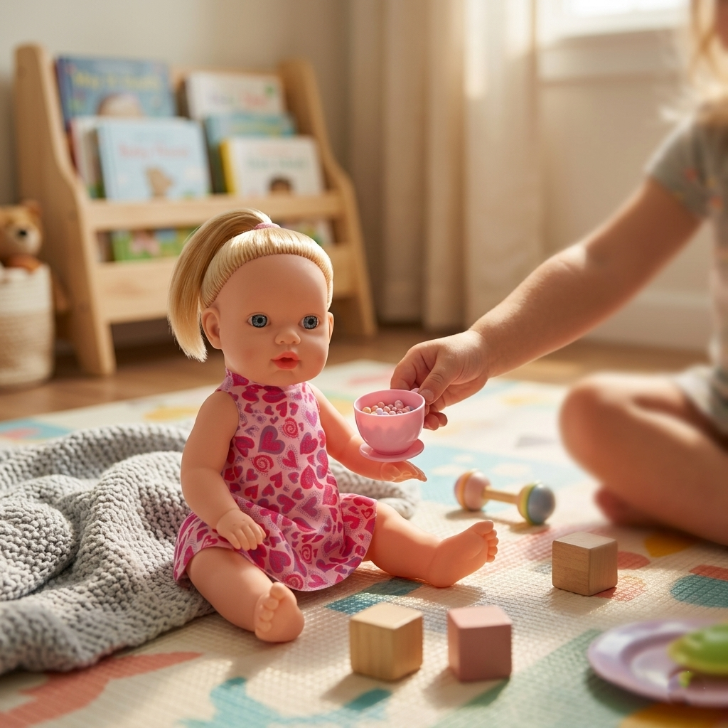Boneca com cabelo realista Titi