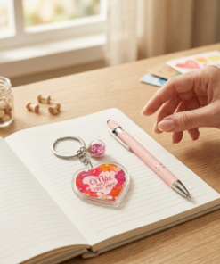 kit caneta com chaveiro Maped