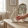 Estatueta Casal Apaixonado Branco 6,5x13 cm MK Estrela