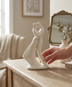 estatueta casal cerâmica apaixonado