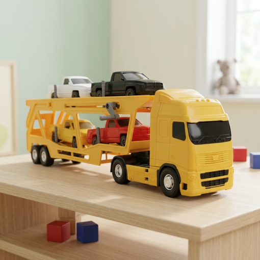Caminhão Cegonheira Voyager com 2 Carrinhos Roma Brinquedos