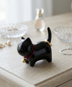 estatueta de gato decorativa MK Estrela