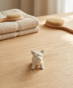 estatueta de cachorro cerâmica 6.8x6.8cm