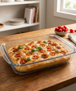 assadeira quadrada de vidro Nadir