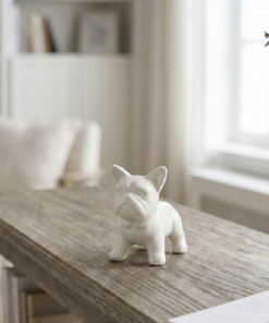 estatueta de cachorro cerâmica 6.8x6.8cm