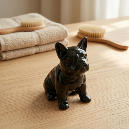 Estatueta de Cerâmica Cachorro 13,5x11,8cm MK Estrela