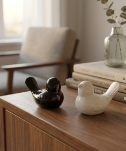 kit passarinhos decorativos cerâmica